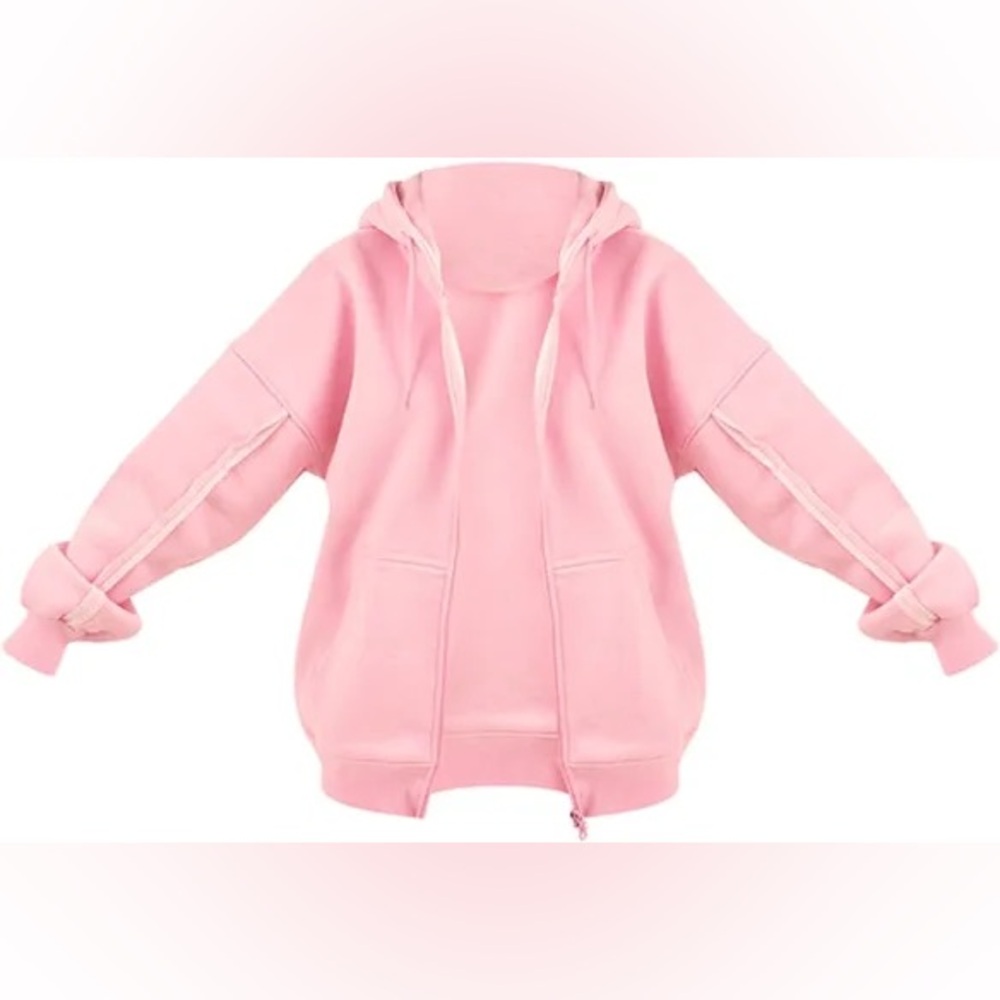 PrettyLittleThing Light Pink Oversized Hoodie